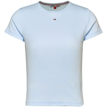 Vêtements Femme T-shirts & Polos Tommy Jeans T shirt moulant femme  Ref 59357 Bleu Bleu