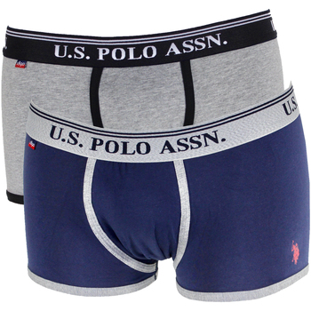 Sous-vêtements Boxers Boxer Homme Microfibre, F. PACK DE 2 BOXERS GRIS/NAVY LOWRISE - US POLO ASSN Multicolore