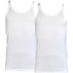 Vêtements T-shirts manches courtes Armani Swimwear Emporio PACK DE 2 DEBARDEURS BLANC BASIC EAGLE - EMPORIO ARMANI Swimwear Blanc