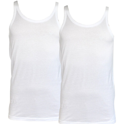Vêtements T-shirts manches courtes Armani Emporio PACK DE 2 DEBARDEURS BLANC BASIC EAGLE - EMPORIO ARMANI Blanc