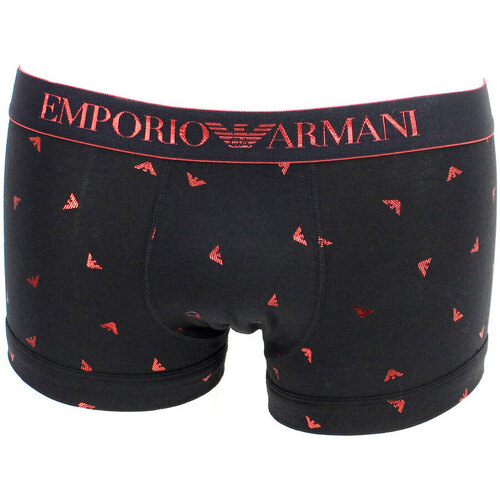 Sous-vêtements Boxers Armani Emporio BOXER COURT NOIR  EAGLE ROUGE BRILLANT 8A592- ARMANI Noir