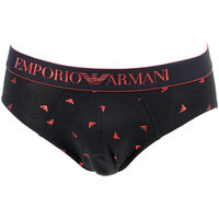 Sous-vêtements Slips Armani Swimwear Emporio SLIP NOIR EAGLE ROUGE BRILLANT 8A592- ARMANI Swimwear Noir
