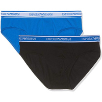 Sous-vêtements Slips Armani Swimwear Emporio PACK DE 2 SLIPS STRETCH NOIR/BLEU  - EMPORIO ARMANI Swimwear Multicolore