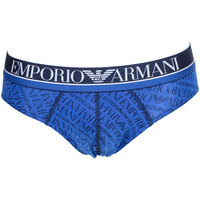 Sous-vêtements Slips Armani Swimwear Emporio SLIP ALL OVER LOGO BLEU 9A508  - ARMANI Swimwear Bleu
