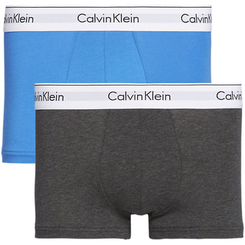 Sous-vêtements Boxers Calvin Klein Jeans PACK DE 2 BOXERS COURTS COTON GRIS ET BLEU - Multicolore