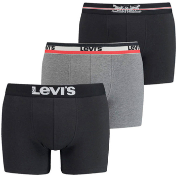 Sous-vêtements Boxers Levi's COFFRET DE 3 BOXERS LOGO BOXE NOIR/GRIS- Noir