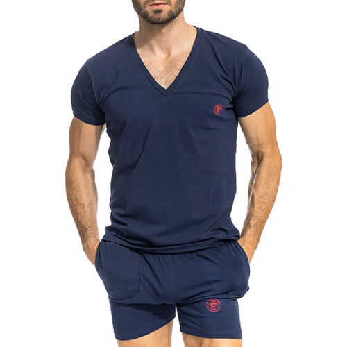 Vêtements Pyjamas / Chemises de nuit L'homme Invisible T-SHIRT D'INTERIEUR HYPNOS MARINE - Marine