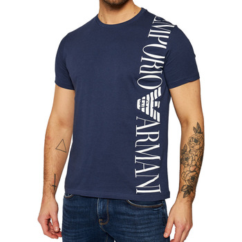 Vêtements T-shirts manches courtes Armani Emporio T-SHIRT BANDE LOGO COL ROND MARINE - EMPORIO ARMANI Marine