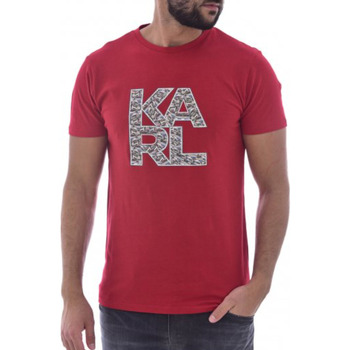 Vêtements T-shirts manches courtes Karl Lagerfeld T-SHIRT LIBRARY ROUGE - Rouge