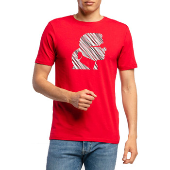 Vêtements T-shirts manches courtes Karl Lagerfeld T-SHIRT GRAPHIC FONT ROUGE - Rouge