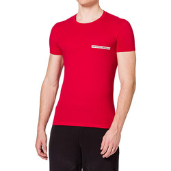 Vêtements T-shirts manches courtes Armani Swimwear Emporio T-SHIRT BASIC ROUGE LOGO - EMPORIO ARMANI Swimwear Rouge
