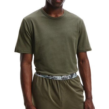 Vêtements T-shirts manches courtes Calvin Klein Jeans T-SHIRT ARMY VERT KAKI NM2192E - Kaki