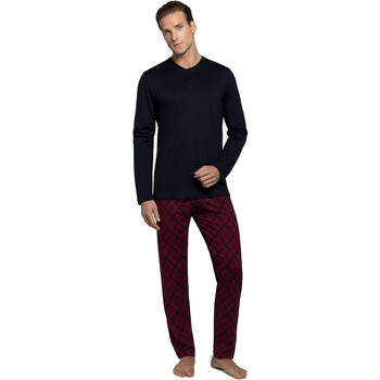 Vêtements Pyjamas / Chemises de nuit Impetus PYJAMA LONG JOURNEY ROUGE IM1557L1900- Bordeaux