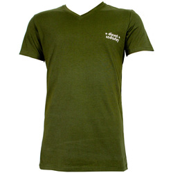 Vêtements T-shirts manches courtes Diesel T-SHIRT COTON KAKI  COL EN V  INDUSTRY Kaki