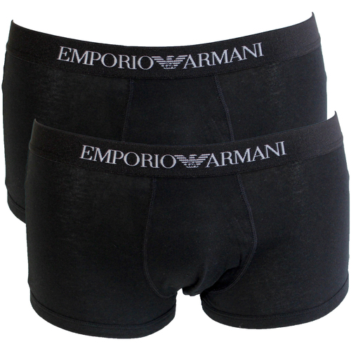 Sous-vêtements Boxers Armani Emporio PACK DE 2 BOXERS SHORTY CLASSIC NOIR  - EMPORIO ARMANI Noir
