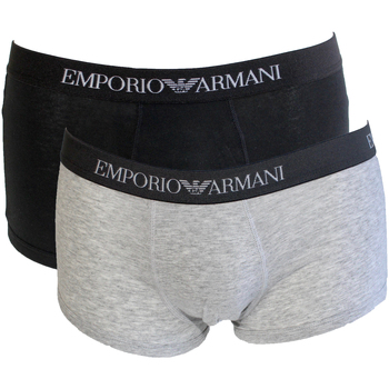 Sous-vêtements Boxers Armani Emporio PACK DE 2 BOXERS SHORTY CLASSIC NOIR/GRIS  - EMPORIO ARMANI Noir