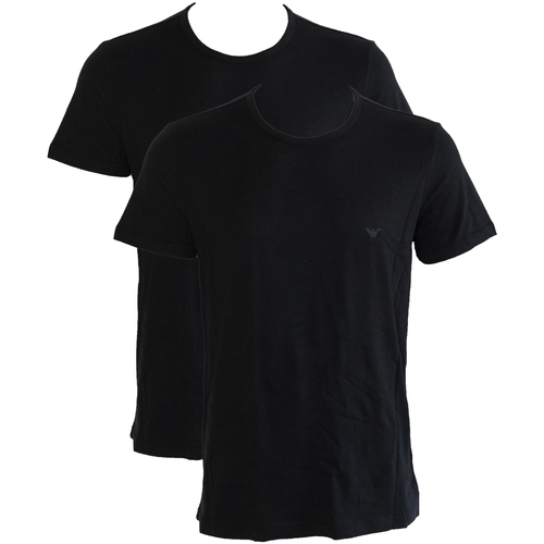 Vêtements T-shirts manches courtes Armani Emporio PACK DE 2 T-SHIRT CLASSIC NOIR  COL ROND - EMPORIO ARMANI Noir