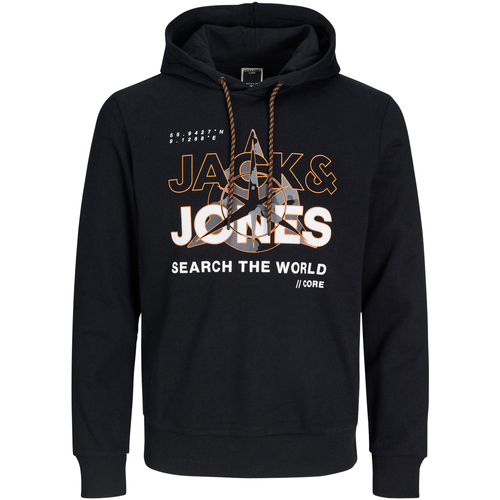Vêtements Homme Sweats Jack & Jones Sweat coton à capuche Noir