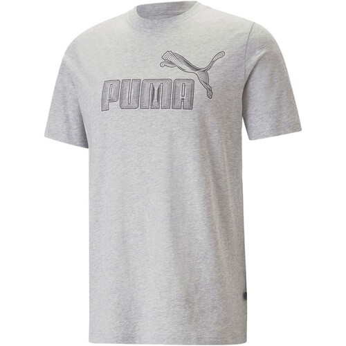 Vêtements Homme T-shirts manches courtes Puma  Gris