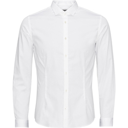 Vêtements Homme Chemises manches longues Jack & Jones Chemise cintrée Blanc