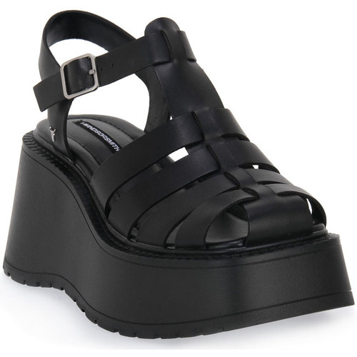 Chaussures Femme Serviettes de plage Windsor Smith CRUSH BLACK LEATHER Noir
