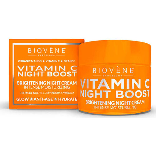 Beauté Démaquillants & Nettoyants Biovène Vitamin C Night Boost Brightening Night Cream Intense Moisturiz 