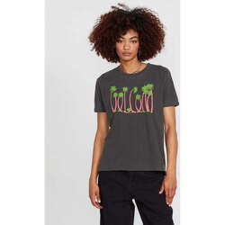 Vêtements Homme T-shirts manches courtes Volcom Camiseta Chica  Truly Ringer Black Noir
