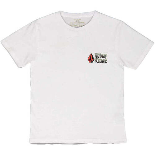Vêtements Enfant T-shirts manches courtes Volcom Camiseta niño  Bat Wheel ss White Blanc