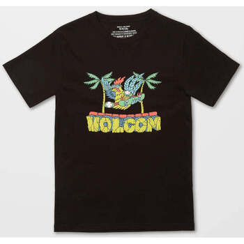 Vêtements Enfant T-shirts puma manches courtes Volcom Camiseta niño  Roosting Black Noir