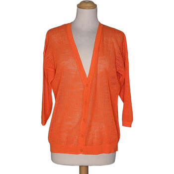 Vêtements Femme Poils / Plumes Benetton gilet femme  36 - T1 - S Orange Orange