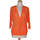 Vêtements Femme Gilets / Cardigans Benetton Gilet Femme  36 - T1 - S Orange