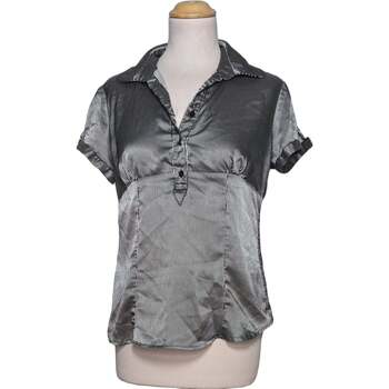 Vêtements Femme Vintage Check-trim polo shirt Accessories Jacqueline Riu blouse  38 - T2 - M Gris Gris