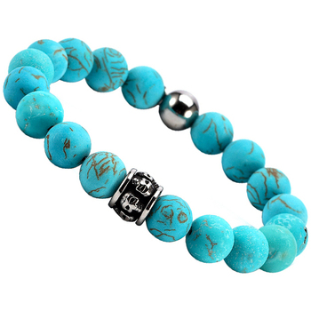 bracelets sixtystones  bracelet grosses perles turquoise -medium-18cm 