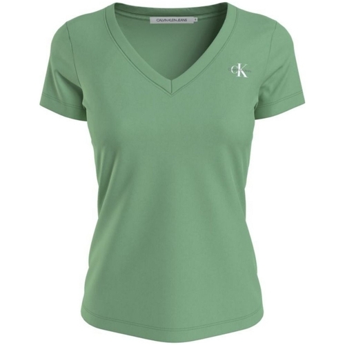 Vêtements Femme T-shirts & Polos Calvin Klein Jeans T shirt femme  Ref 59440 Vert Vert