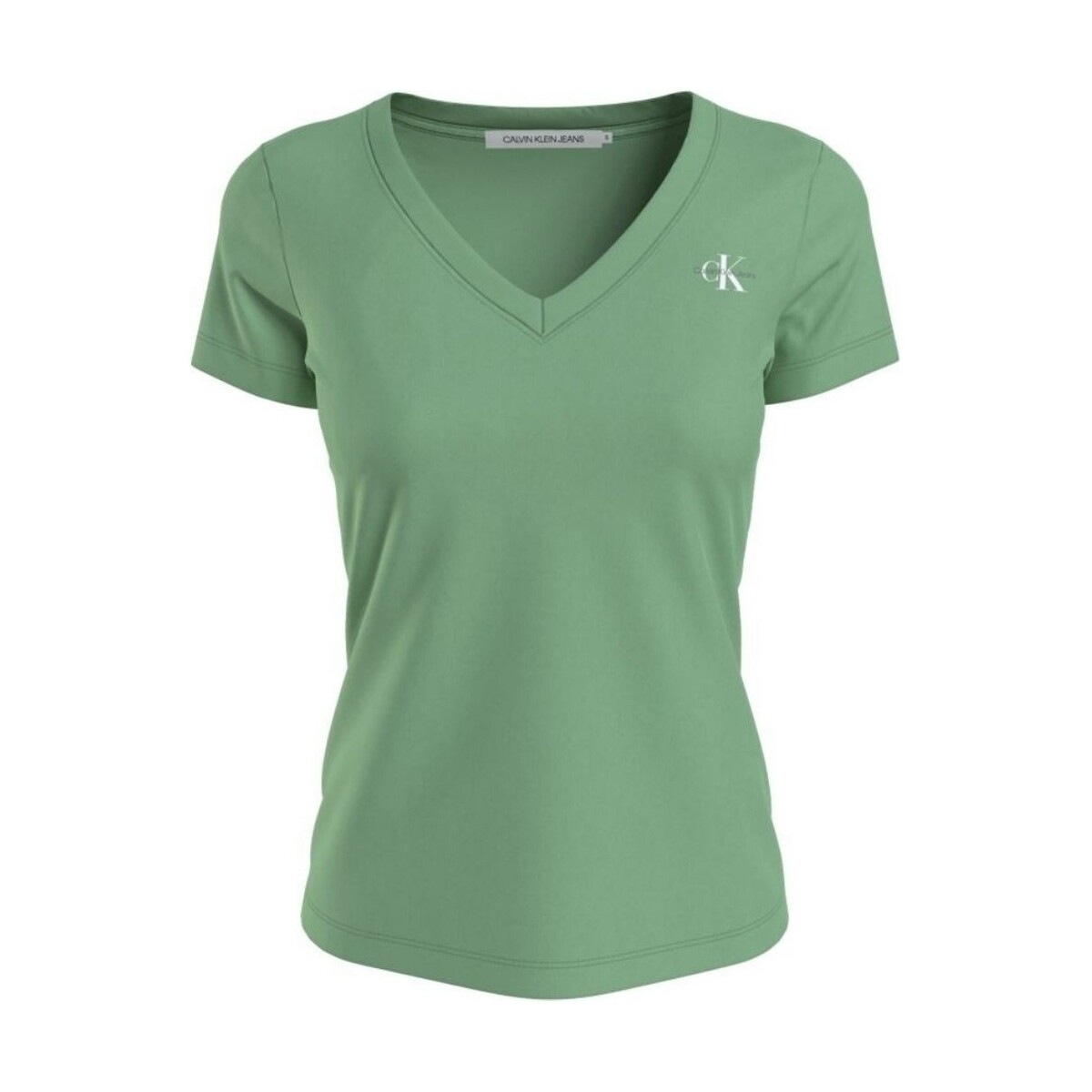 Vêtements Femme T-shirts & Polos Calvin Klein Jeans T shirt femme  Ref 59440 Vert Vert