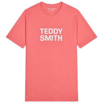 Vêtements Homme T-shirts & Polos Teddy Smith TEE-SHIRT TICLASS BASIC - POP CORAL - M Multicolore