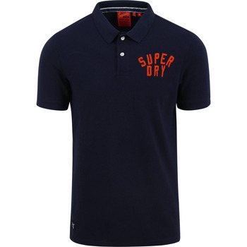 Vêtements Homme T-shirts graphic & Polos Superdry Polo Superstate Marine Classique Bleu