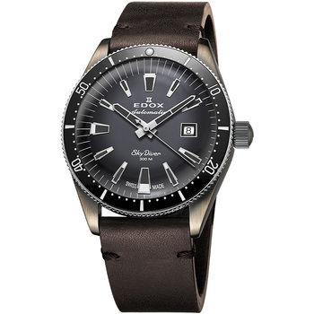 The Indian Face Homme Montres Analogiques Edox 80126-3VIN-GDN, Automatic, 42mm, 30ATM Gris