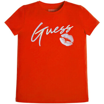 Vêtements Fille T-shirts manches courtes Guess G-J3RI16K6YW1 Rouge