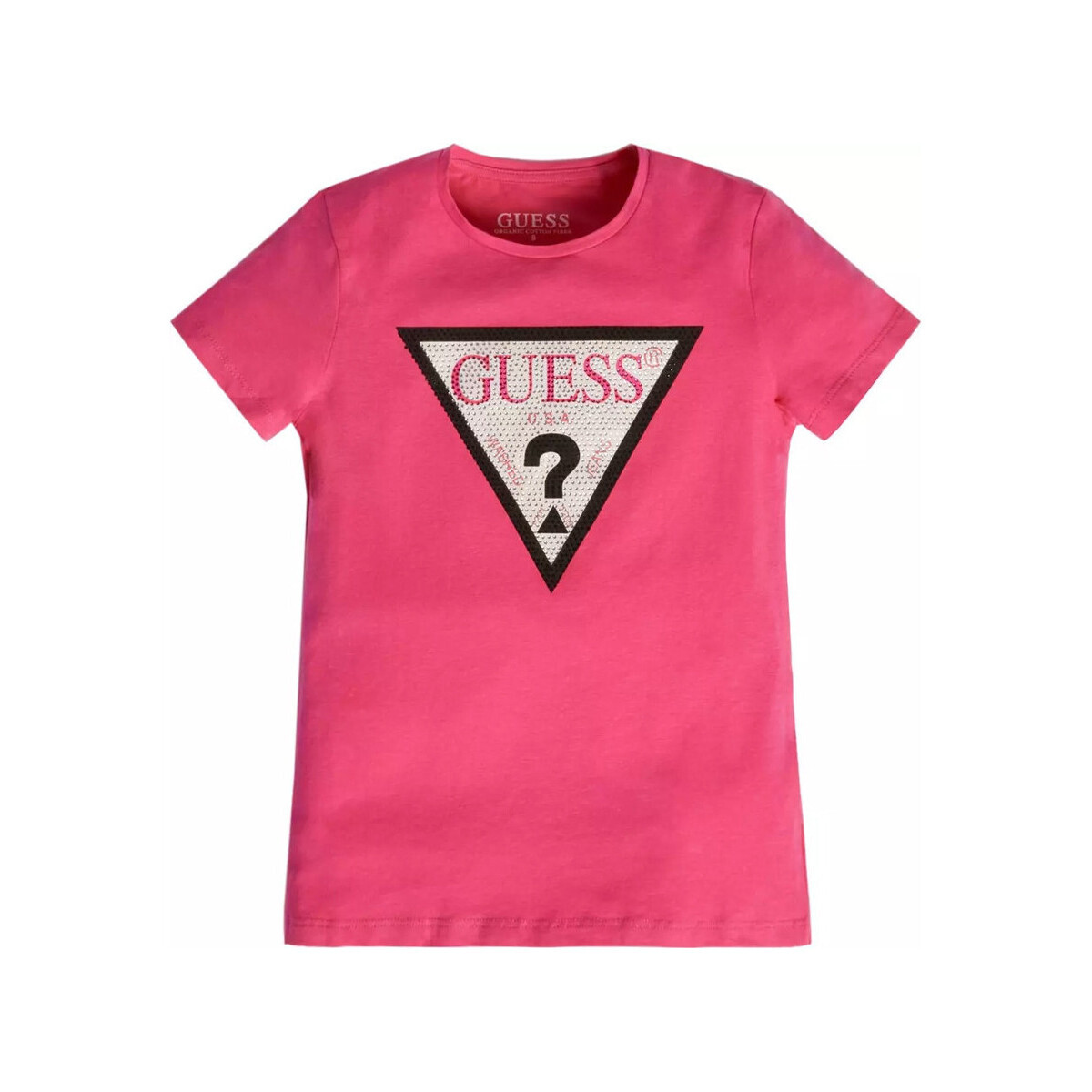 Vêtements Fille T-shirts manches courtes Guess G-J1YI35K6YW1 Rose