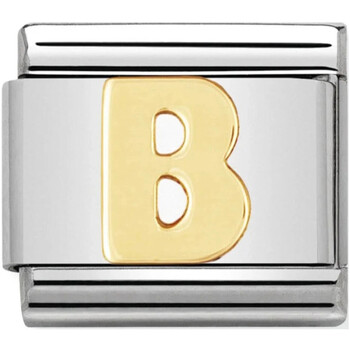 Montres & Bijoux Femme Bracelets Nomination Maillon  Alphabet lettre B or Blanc