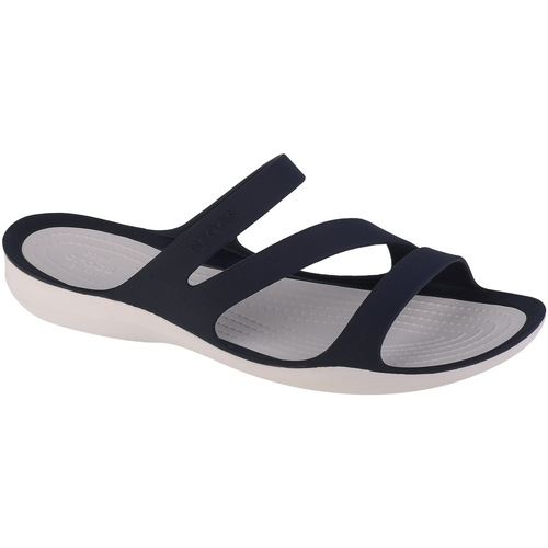 Chaussures Femme Chaussons Crocs Mules sandales de bain CROCS Classic Crocs Marbled Sandal 207701 White Black Bleu