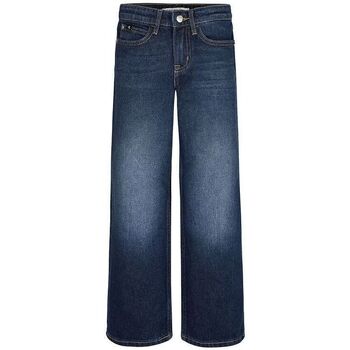Vêtements Fille Jeans Calvin Klein Jeans IG0IG01883 WIDE-IBJ RED CAST DARK BLUE Noir