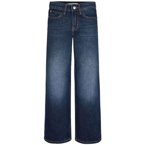 Vêtements Fille Jeans Tank Calvin Klein Jeans IG0IG01883 WIDE-IBJ RED CAST DARK BLUE Noir