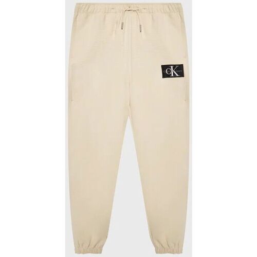 Vêtements Garçon Pantalons Calvin Klein new Jeans IB0IB01505 TEXT BADGE-ACJ MUSLIN Blanc