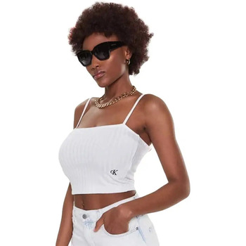 Vêtements Femme Débardeurs / T-shirts sans manche Calvin Klein Jeans Classic logo Blanc