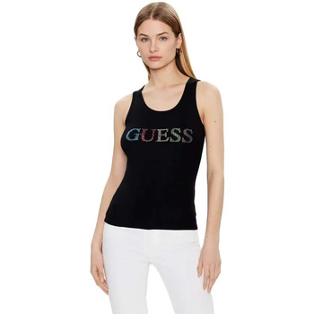Vêtements Femme Débardeurs / T-shirts sans manche Guess Logo multi color Noir