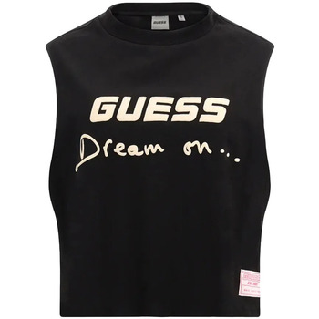 Vêtements Femme Débardeurs / T-shirts sans manche Guess Logo dream on Noir