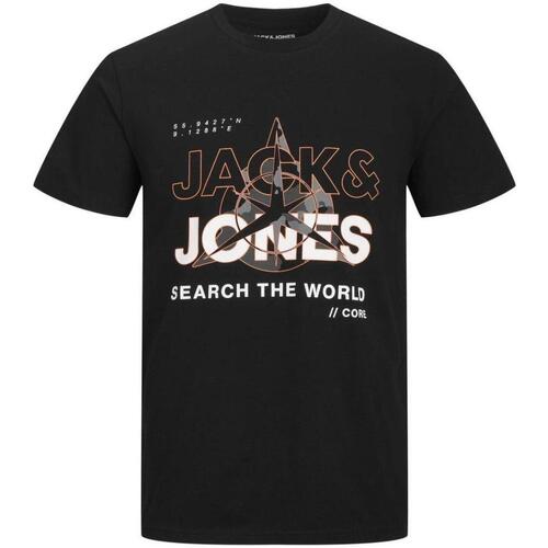Vêtements Garçon T-shirts manches courtes Jack & Jones  Noir