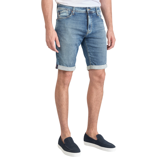 Vêtements Homme Shorts / Bermudas Le Temps des Cerises Short coton slim Bleu